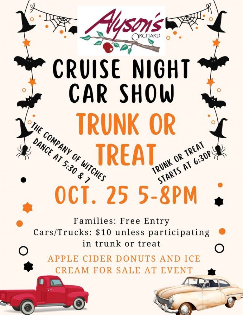 Cruise Night Trunk or Treat 2024 Flyer