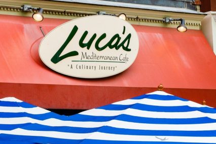 Luca's Mediterranean Café sign